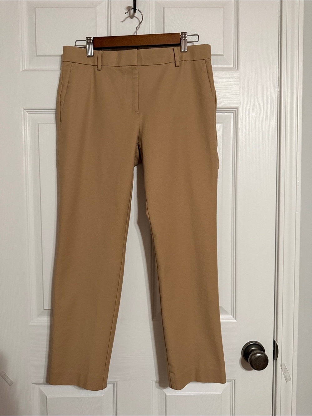 Ann Taylor Eva Khaki Straight-Leg Dress Pants